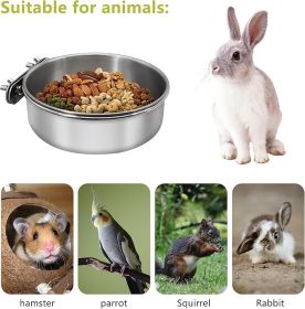 2 Pcs Small Bird Feeding Dish Cups Parrot Food Bowl Cage