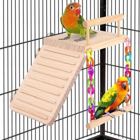 Kyouki Bird Perch Bird Cage Accessories Platform Swing - for Parrot,Parakeet,Budgies, Cockatiels, Lovebirds, Pacific Parrotlets,Chinchilla
