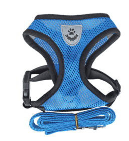 Fashionable High-end Multi-color Dog Harness (Option: Light blue-S)