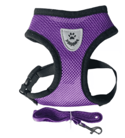 Fashionable High-end Multi-color Dog Harness (Option: Purple-S)